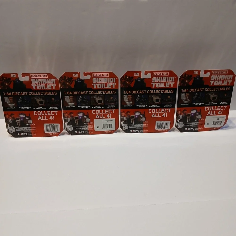 Skibidi Toilet Series 1 Diecast Figures Set of 4 Bonkers Toys 1:64 Collectibles